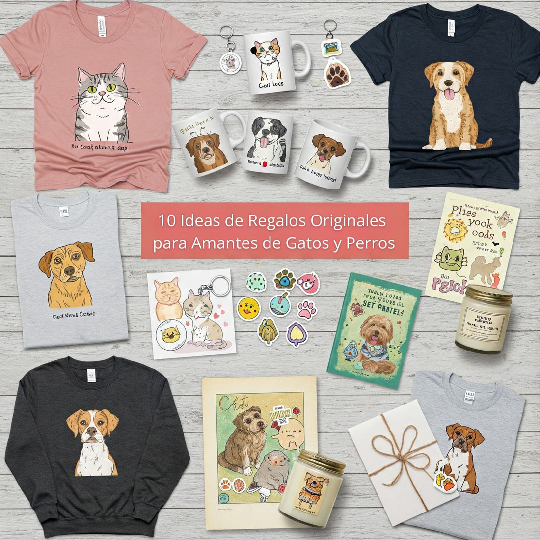 10 Ideas de Regalos Originales para Amantes de Gatos y Perros 🐾